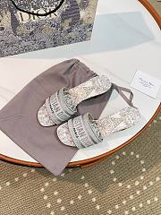 Dior silver canvas sandal heels - 6