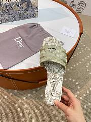 Dior green canvas sandal heels - 4