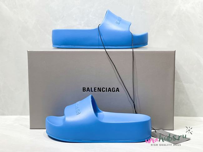 Balenciaga Chunky blue slide sandal - 1