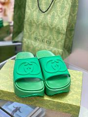 Gucci green flatforms - 4