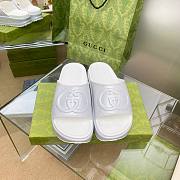 Gucci silver white flatforms - 3