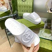 Gucci silver white flatforms - 4