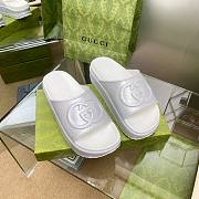 Gucci silver white flatforms - 5