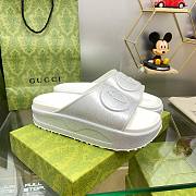 Gucci silver white flatforms - 6