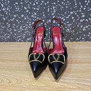 Valentino Garavani VLogo Black Slingback Heels 10cm  - 5