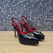 Valentino Garavani VLogo Black Slingback Heels 10cm  - 4