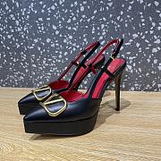 Valentino Garavani VLogo Black Slingback Heels 10cm  - 3