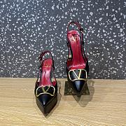 Valentino Garavani VLogo Black Slingback Heels 10cm  - 2