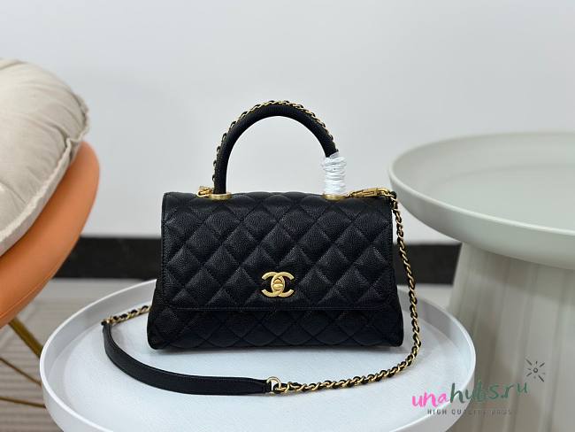 Chanel Coco Handle Black Large Caviar Bag - 1