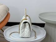 Chanel Coco Handle White Large Caviar Bag - 5