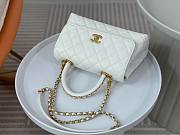 Chanel Coco Handle White Large Caviar Bag - 2