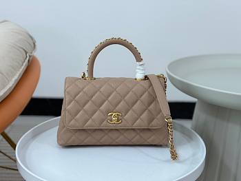 Chanel Coco Handle Brown Large Caviar Bag