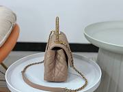 Chanel Coco Handle Brown Large Caviar Bag - 5