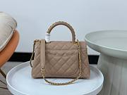 Chanel Coco Handle Brown Large Caviar Bag - 3