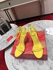 Christian Louboutin So Me 100 yellow leather heels - 4