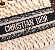 Dior lady raffia medium black bag - 2