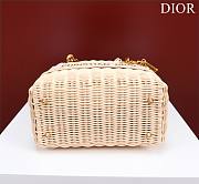 Dior lady raffia medium gray bag - 2