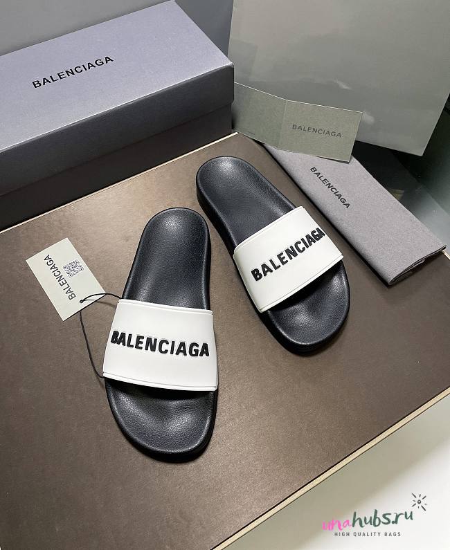 Balenciaga black/white slippers - 1