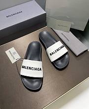 Balenciaga black/white slippers - 1