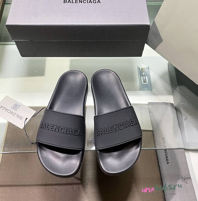 Balenciaga black slippers - 1