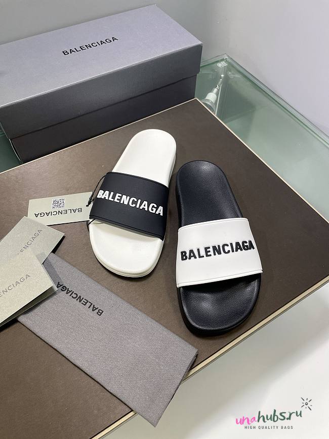 Balenciaga 2 tones black white slippers - 1