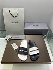 Balenciaga 2 tones black white slippers - 2