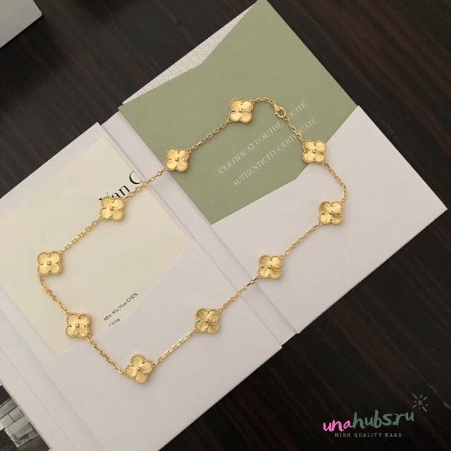 VCA gold vintage motifs necklace  - 1