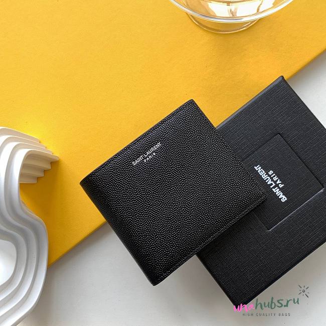 YSL fold black wallet  - 1