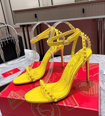 Christian Louboutin So Me 100 yellow leather heels