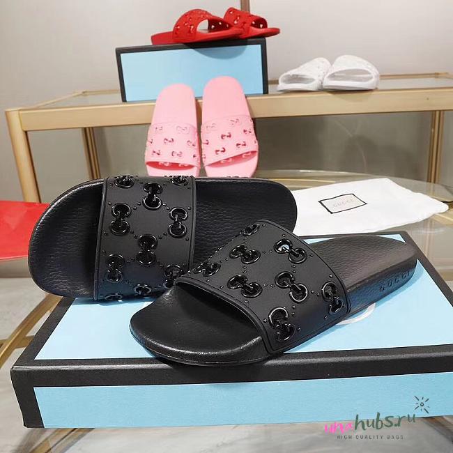 Gucci GG rubber slippers  - 1