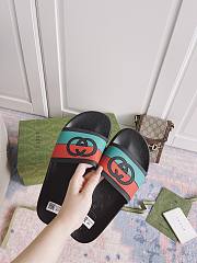 Gucci Interlocking G Web black slippers  - 2