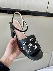 Gucci Interlocking G Studs Black Heels  - 4