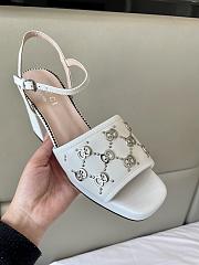 Gucci Interlocking G Studs White Heels - 6