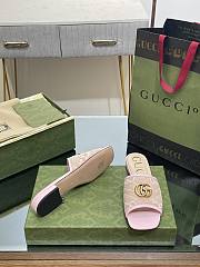 Gucci GG Pink Canvas Sandals - 2