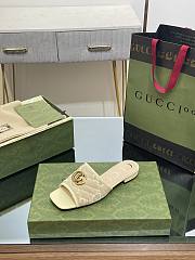 Gucci GG Yellow Canvas Sandals - 4