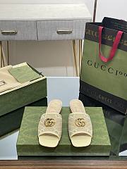 Gucci GG Yellow Canvas Sandals - 3