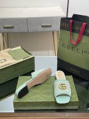 Gucci GG Green Canvas Sandals - 4