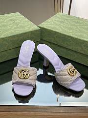 Gucci GG Purple Canvas Heels - 2