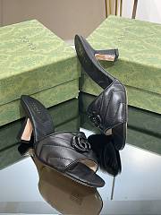 Gucci GG Black Canvas Heels - 4