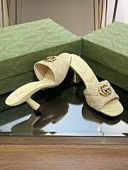 Gucci GG Yellow Canvas Heels - 5