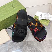 Gucci flatform colorful black slippers - 2