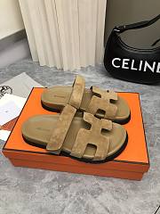 Hermes Chypre brown suede sandal - 5