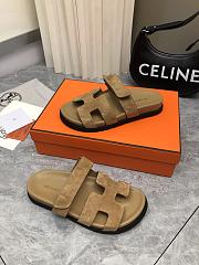 Hermes Chypre brown suede sandal - 2