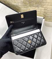 Chanel woc lambskin handle black leather bag - 3