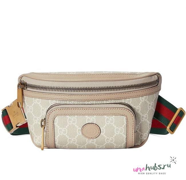 GUCCI Beige Interlocking G Belt Bag - 1