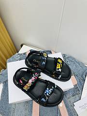 Dior Dioract Black Multicolor fabric sandals  - 6