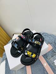 Dior Dioract Black Multicolor fabric sandals  - 5