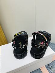 Dior Dioract Black Multicolor fabric sandals  - 4