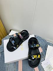 Dior Dioract Black Multicolor fabric sandals  - 2