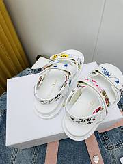 Dior Dioract White Multicolor fabric sandals - 4